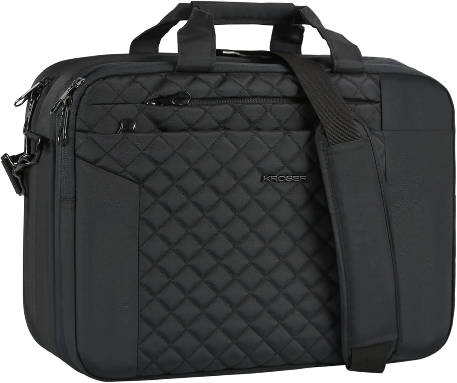 KROSER Laptop Bag 15.6 Inch Briefcase Shoulder Bag Water Repellent Laptop Bag Bussiness Carrying Handbag