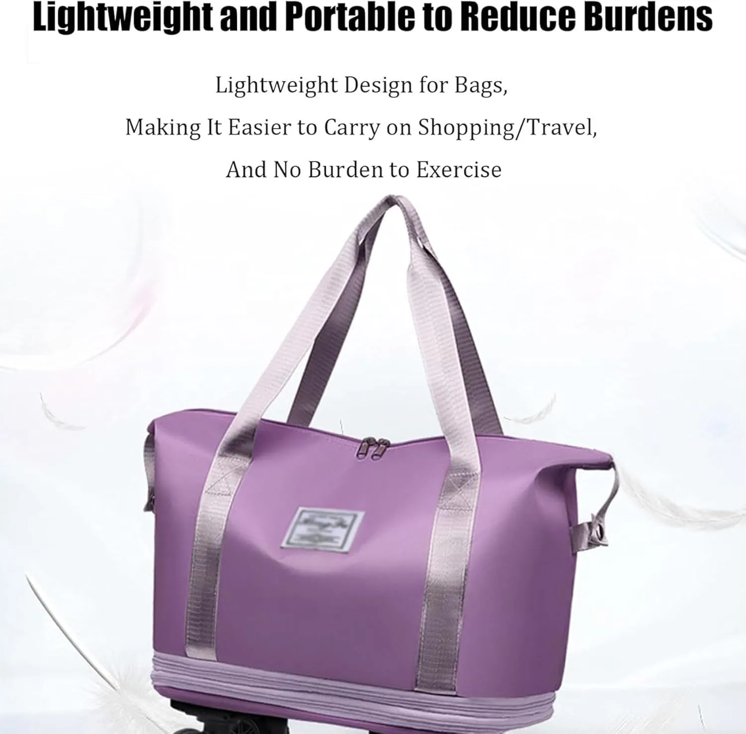 Kulken Travel Bag with wheels, 2025 New Large Capacity Travel Bag - Universal Wheel Removable, Travel Bags Universal (P)