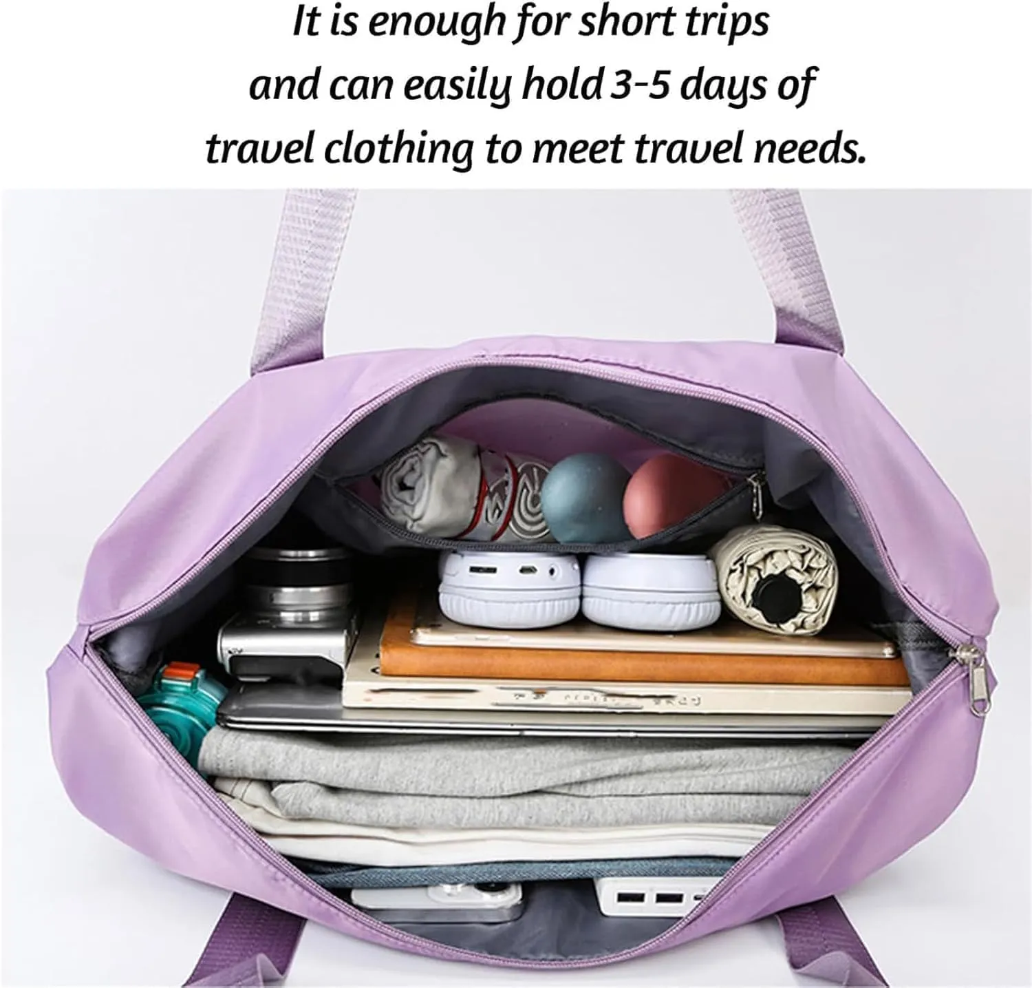 Kulken Travel Bag with Wheels, Kulken 2025 New Large Capacity Travel Bag - Universal Wheel Removable, Expandable Foldable Duffle Bags, Wide-Open Travel (dark purple)