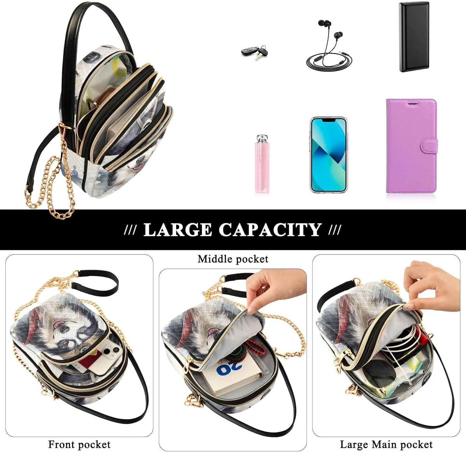 Ladybug Animals Parrten Women's Crossbody Bag, Ladies Sling Bag Crossbody, Stylish Crossbody Bags for Travel