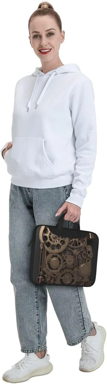 Laptop Bag 13-15.6 inch Laptop Shoulder Bag for Men Women Steampunk Mechanical Gears Computer Bag Messenger Bag for Work