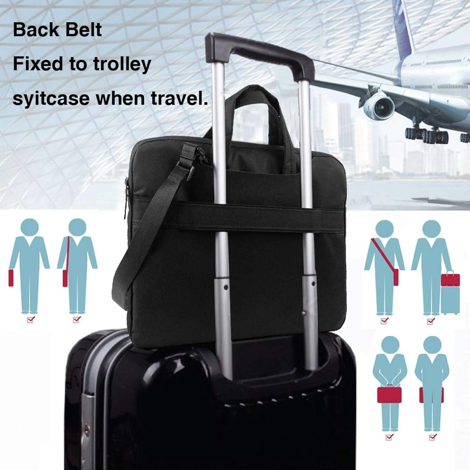 Laptop Bag 13-15.6 inch Laptop Shoulder Bag for Men Women Steampunk Mechanical Gears Computer Bag Messenger Bag for Work