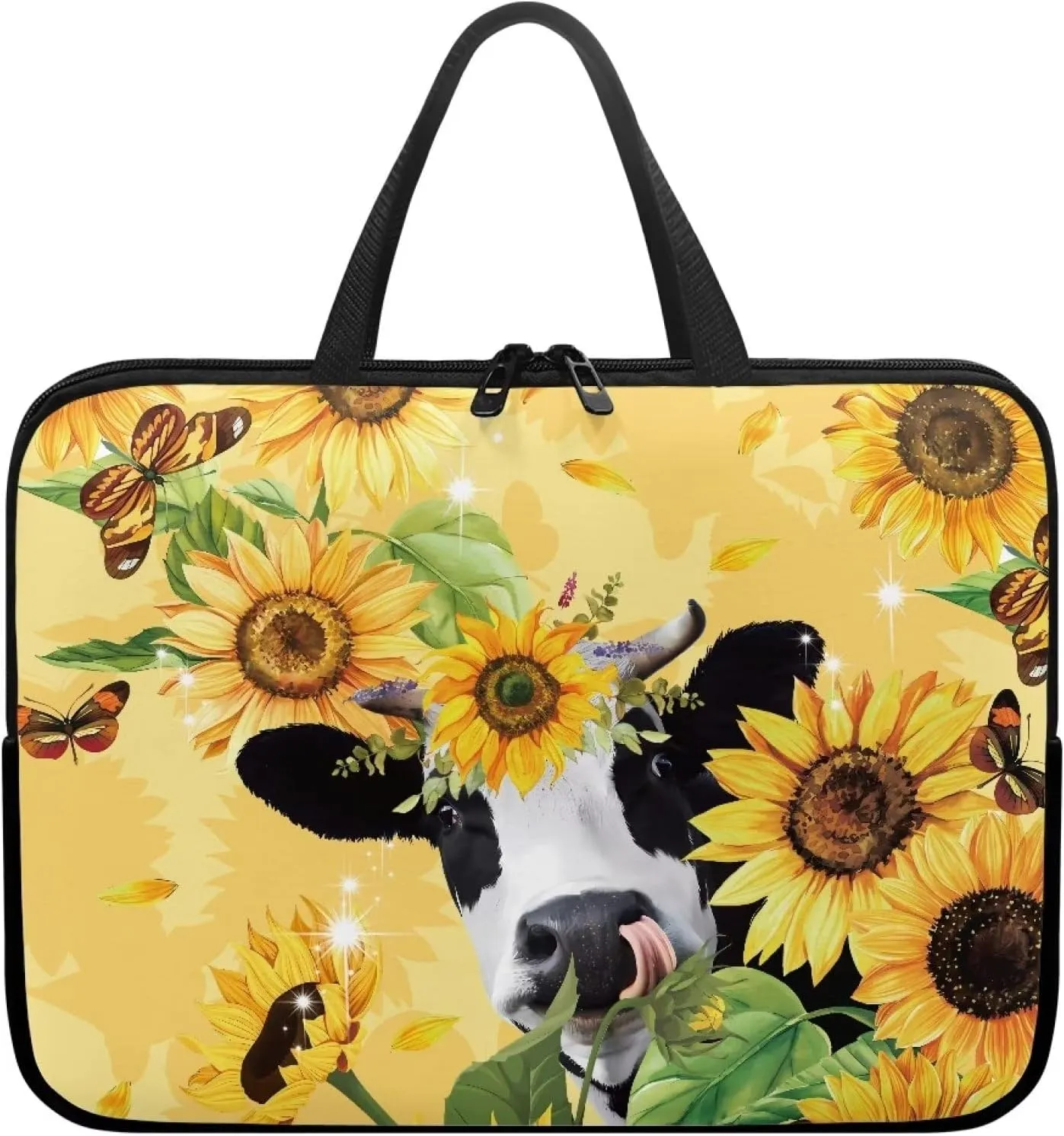 Laptop Bag Sleeve Computer Protective Case Tablet Carrying Cover with Handle Tote Bags for Work Zipper Handbag
