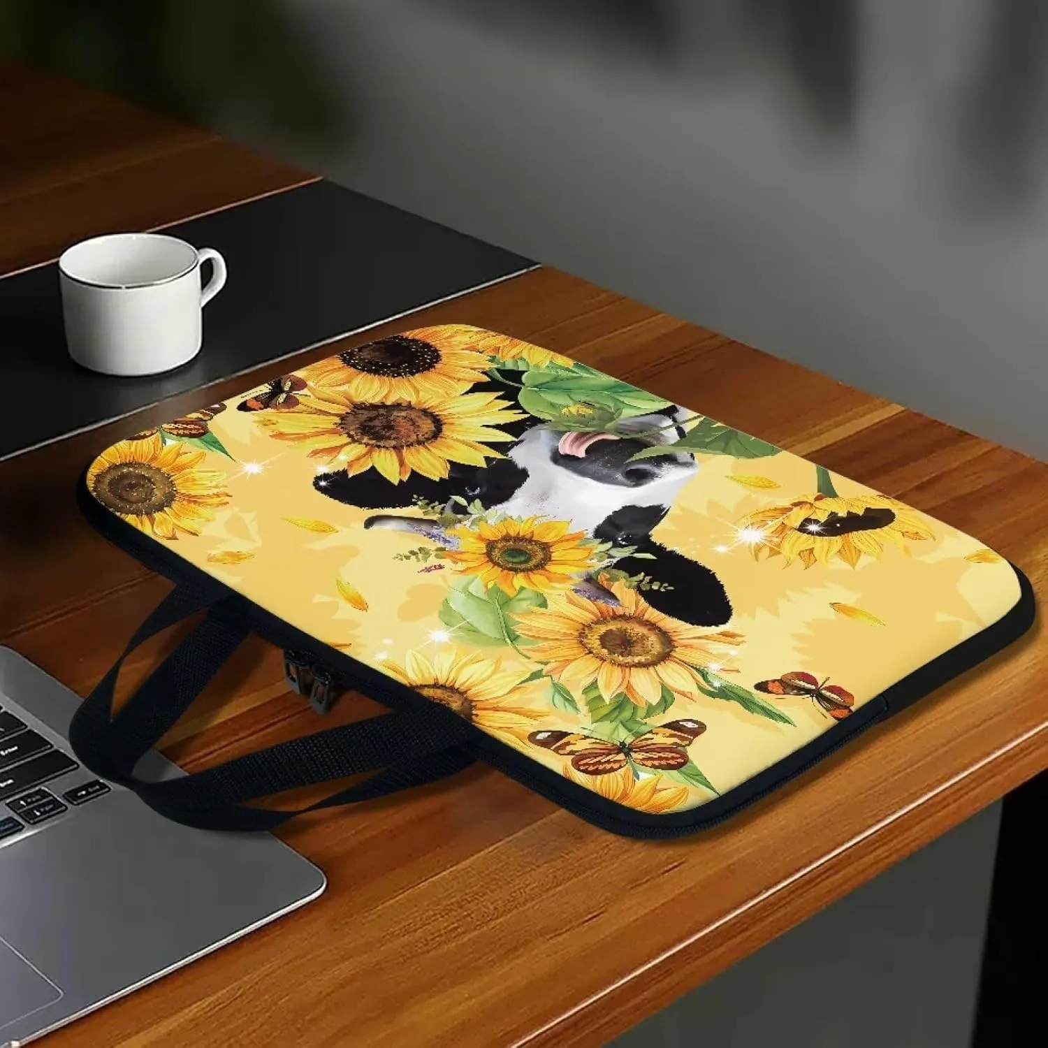 Laptop Bag Sleeve Computer Protective Case Tablet Carrying Cover with Handle Tote Bags for Work Zipper Handbag