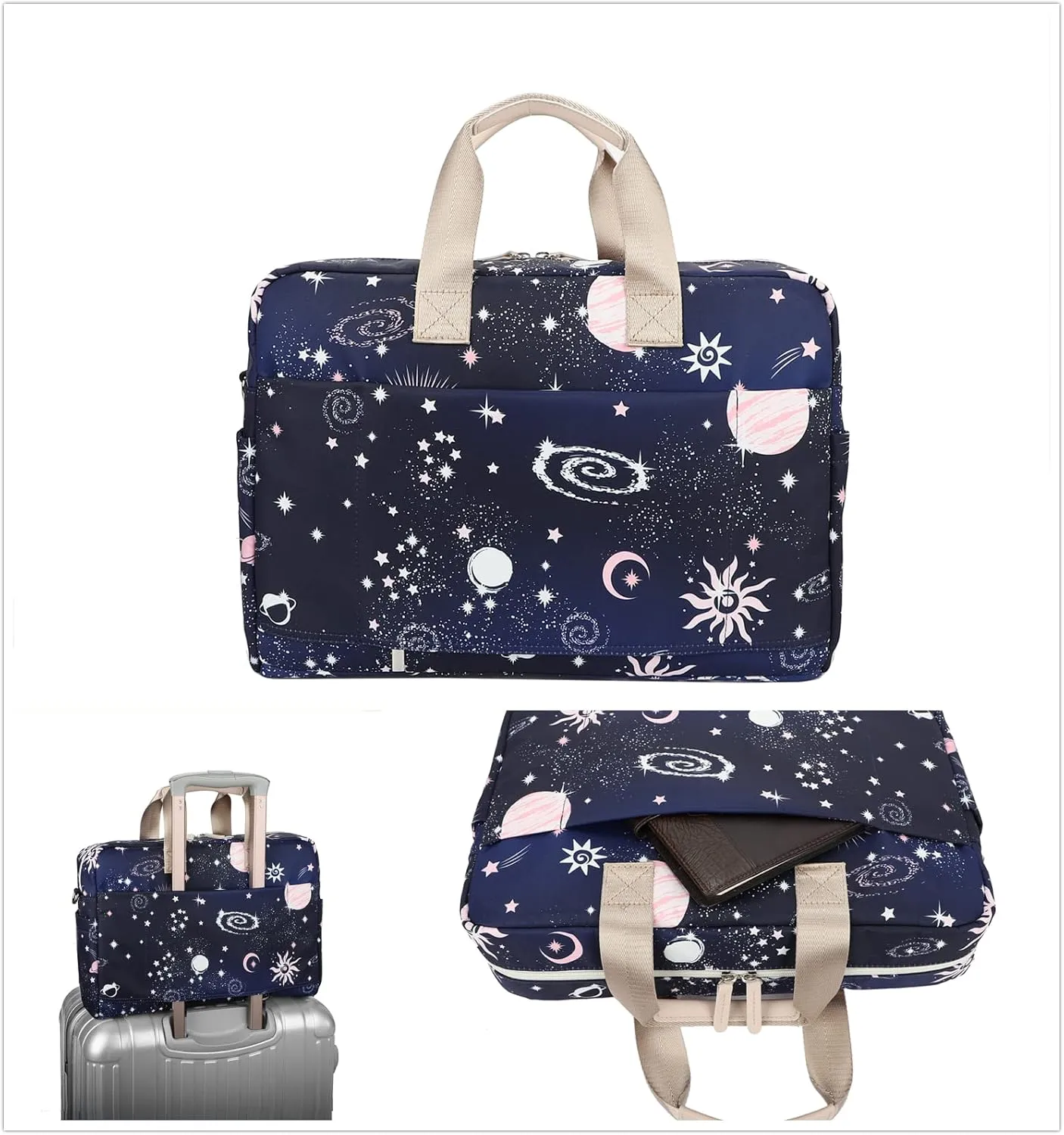 Laptop Briefcase, Water Repellent Multi-Functional Laptop Shoulder Messenger Case Bag (13 inch-14 inch, SLB-9)