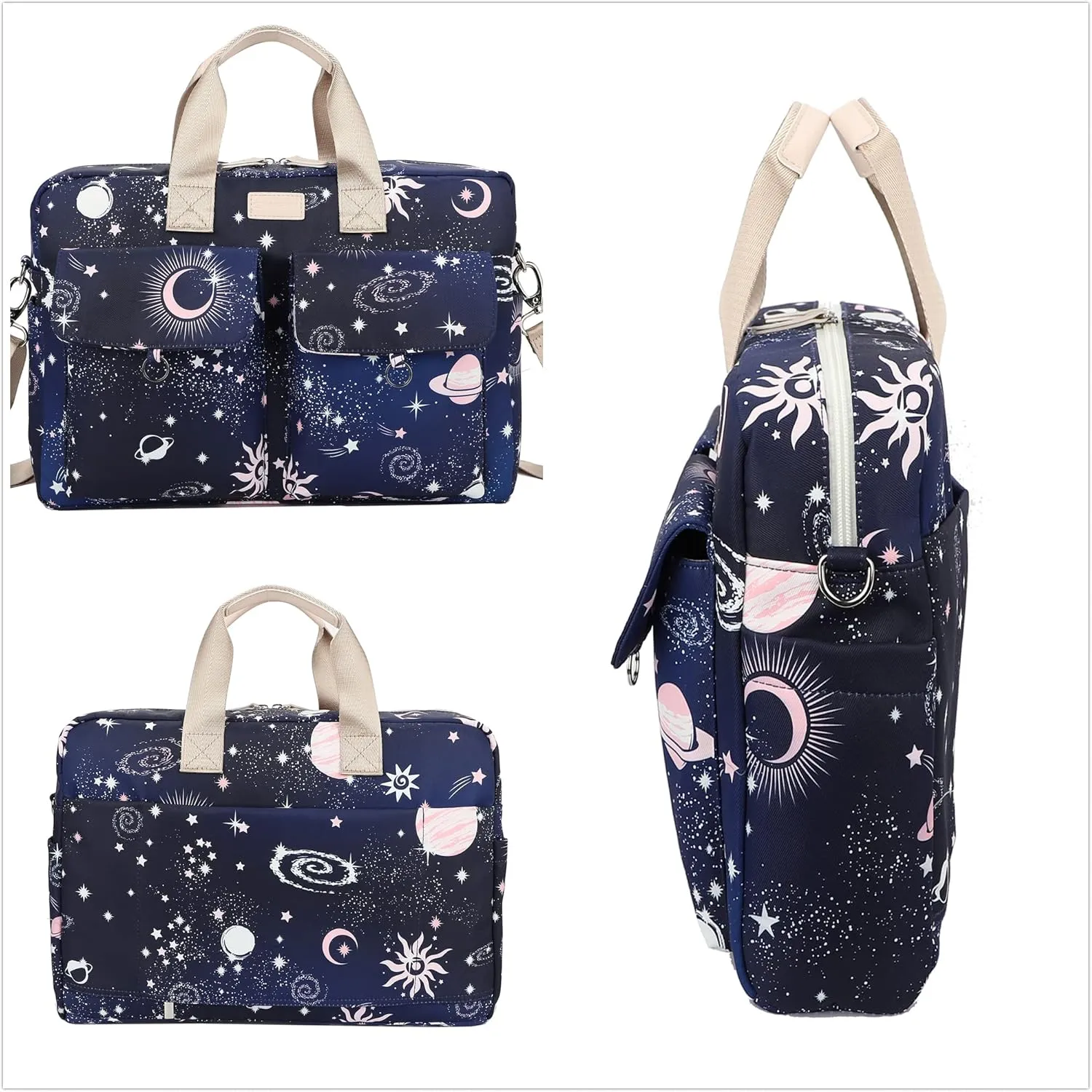Laptop Briefcase, Water Repellent Multi-Functional Laptop Shoulder Messenger Case Bag (13 inch-14 inch, SLB-9)