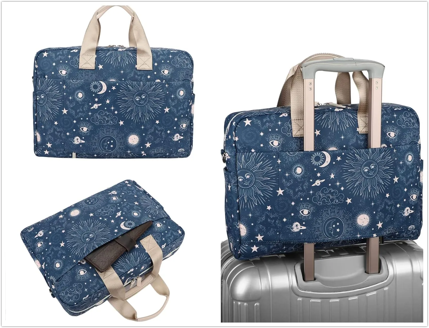 Laptop Briefcase, Water Repellent Multi-Functional Shoulder Messenger Case Bag For MacBook Pro 15 inch and 16 inch-16 inch Laptop(Sol de Mayo)