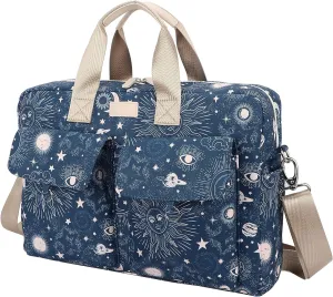 Laptop Briefcase, Water Repellent Multi-Functional Shoulder Messenger Case Bag For MacBook Pro 15 inch and 16 inch-16 inch Laptop(Sol de Mayo)
