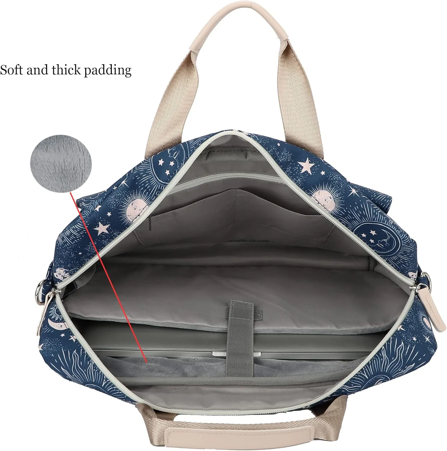 Laptop Briefcase, Water Repellent Multi-Functional Shoulder Messenger Case Bag For MacBook Pro 15 inch and 16 inch-16 inch Laptop(Sol de Mayo)