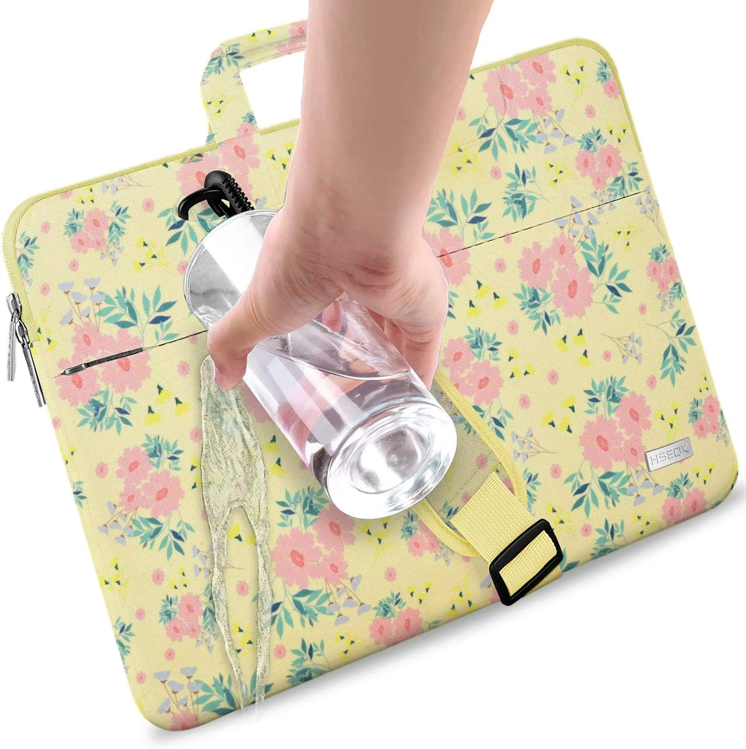 Laptop Shoulder Bag 13 13.3 14 Inch Case Compatible with MacBook Pro 14 2025-2021 M4/M3/M2/M1, Mac Air/pro 13-13.3 Inch and Most Popular 13-14 Notebooks,Spill-Resistant Briefcase,Daisy Beige