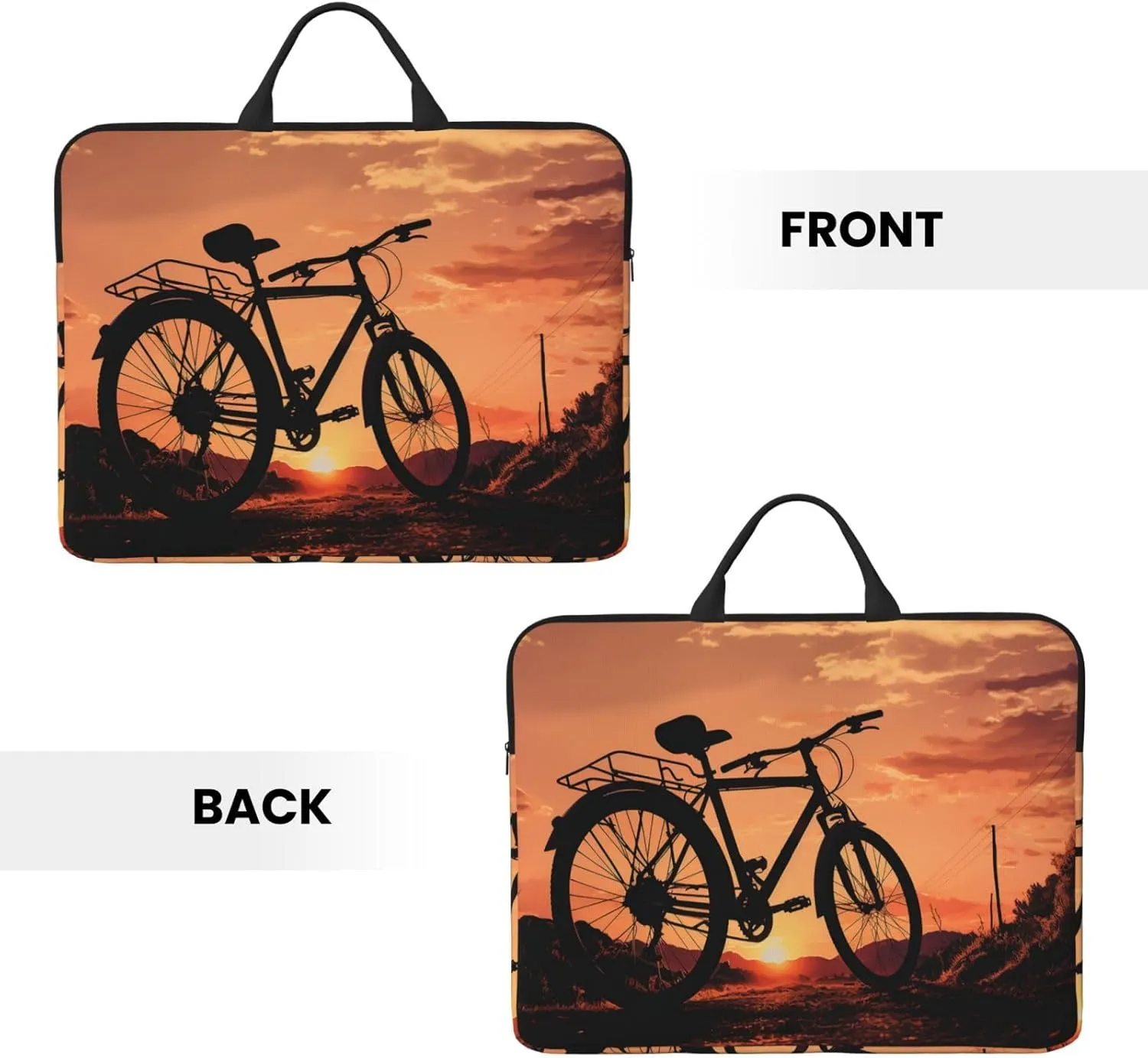 Laptop Shoulder Bag Messenger Bag Seaside Town Laptop Bag Computer Bag for Men Women