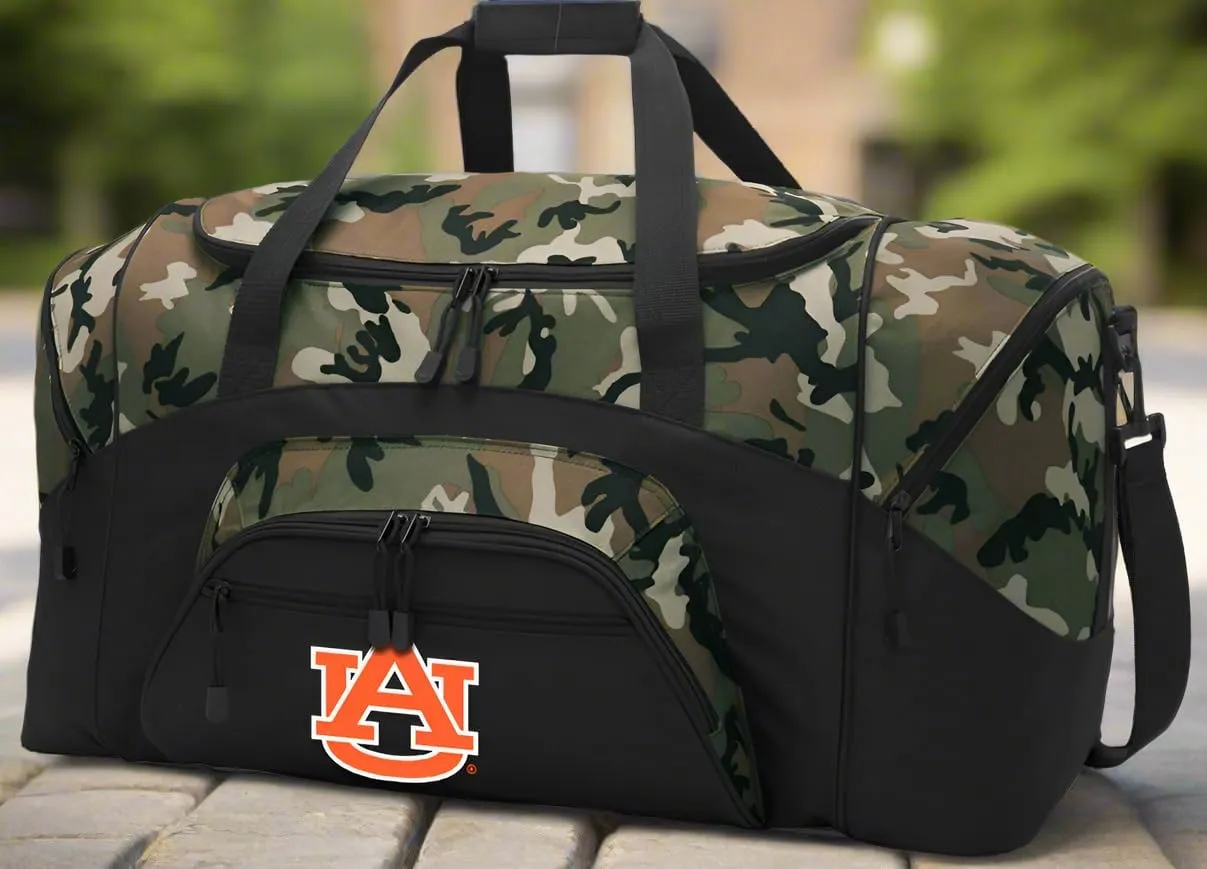 Large Auburn Duffel Bag CAMO Auburn University Suitcase Duffle Luggage Gift Idea for Men Man Him!