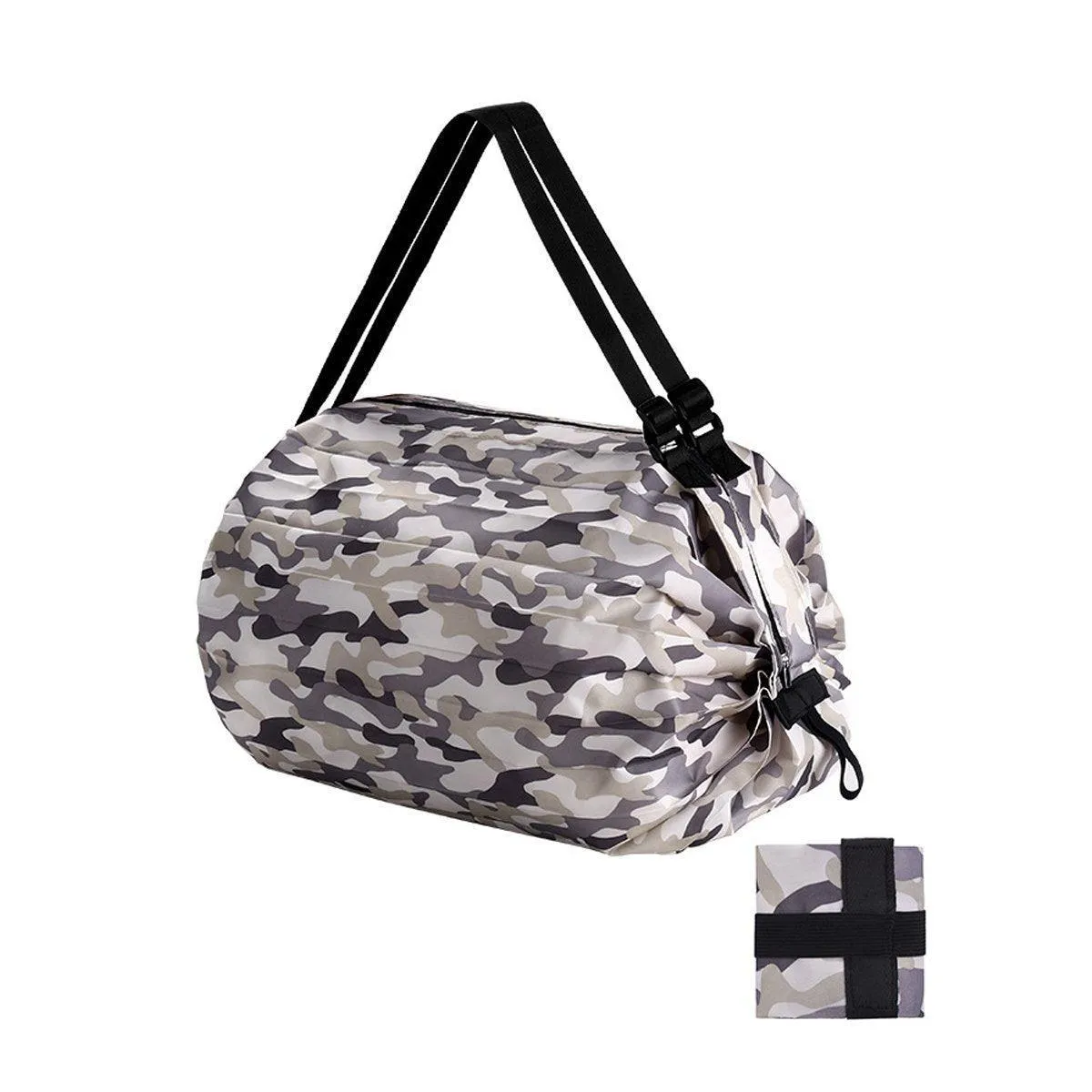 Large Foldable Reusable Shopping Bag Portable Travel Shoulder Grocery Tote Bag