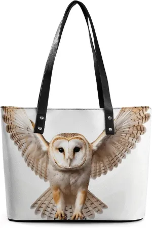 Large Grocery Bags Beach Tote A Barn Owl Bag for Women Shoulder Bag for Travel Work Handbag
