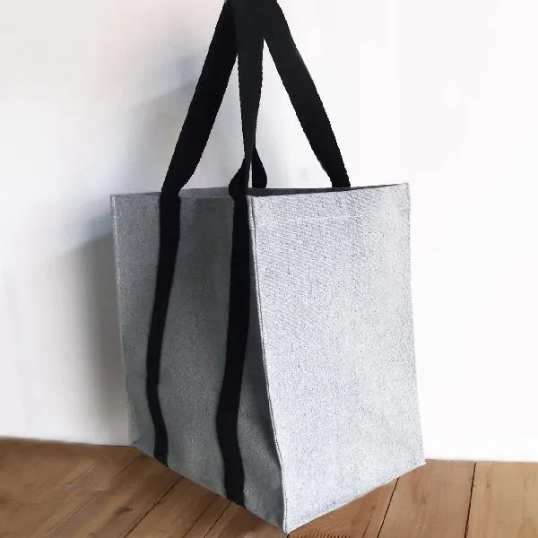 Large Recycled Canvas Tote Bag W/Laminated Interior - By Piece