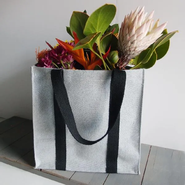Large Recycled Canvas Tote Bag W/Laminated Interior - By Piece