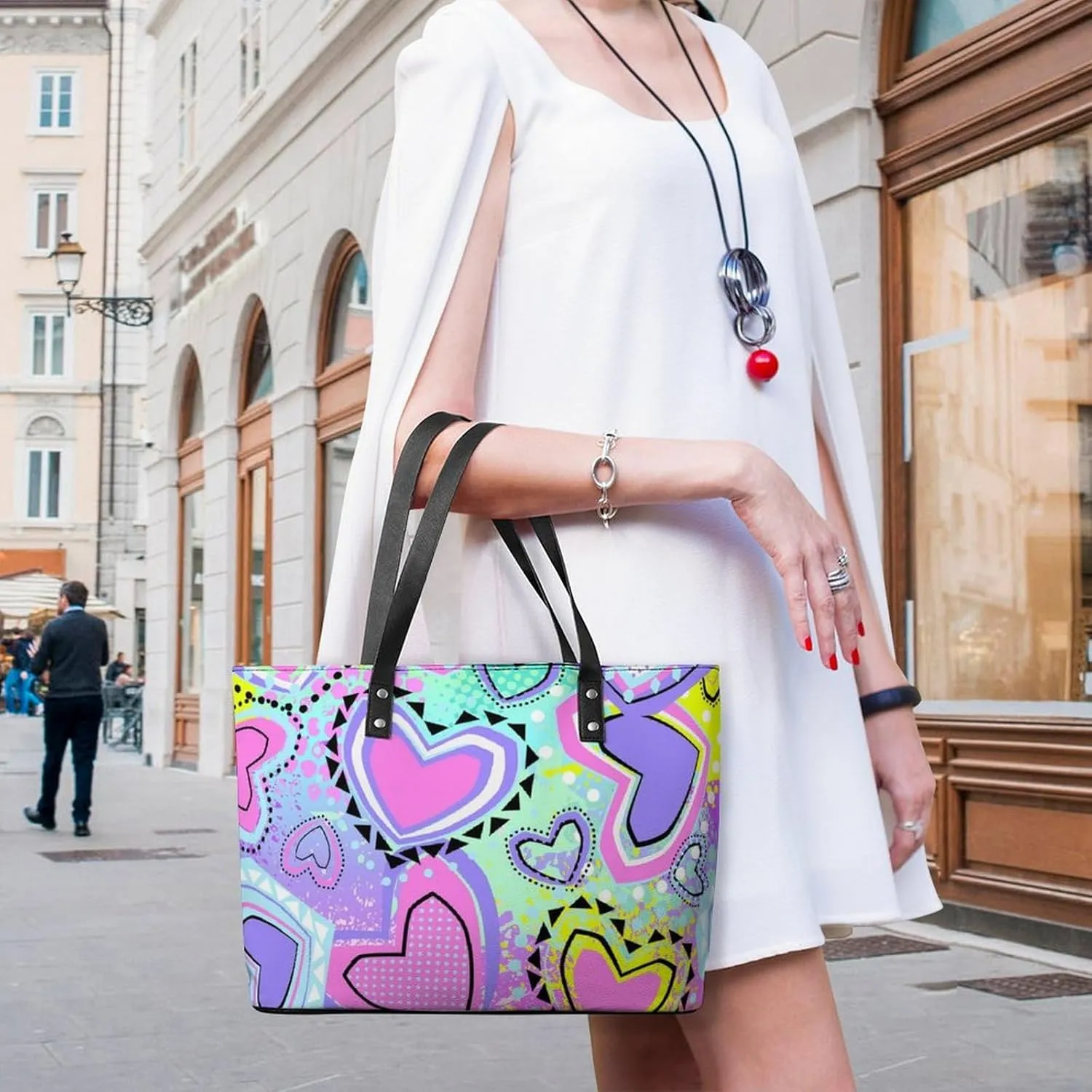 Large Tote Bag Fashion Handbag With Zipper For Women And Men