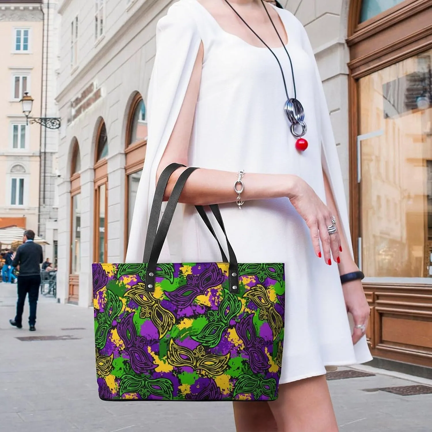 Large Tote Bag Fashion Handbag With Zipper For Women And Men