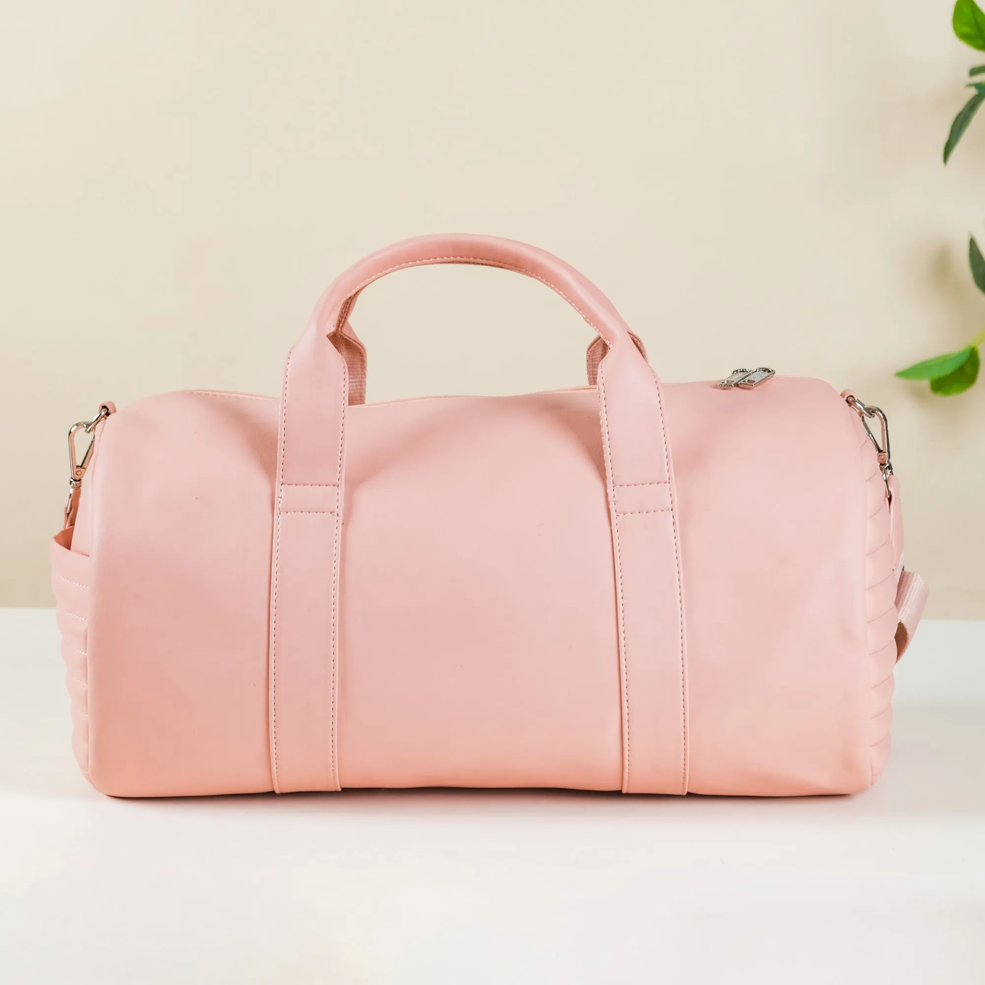 Large Travel Duffel Bag Pink 17x9 Inch
