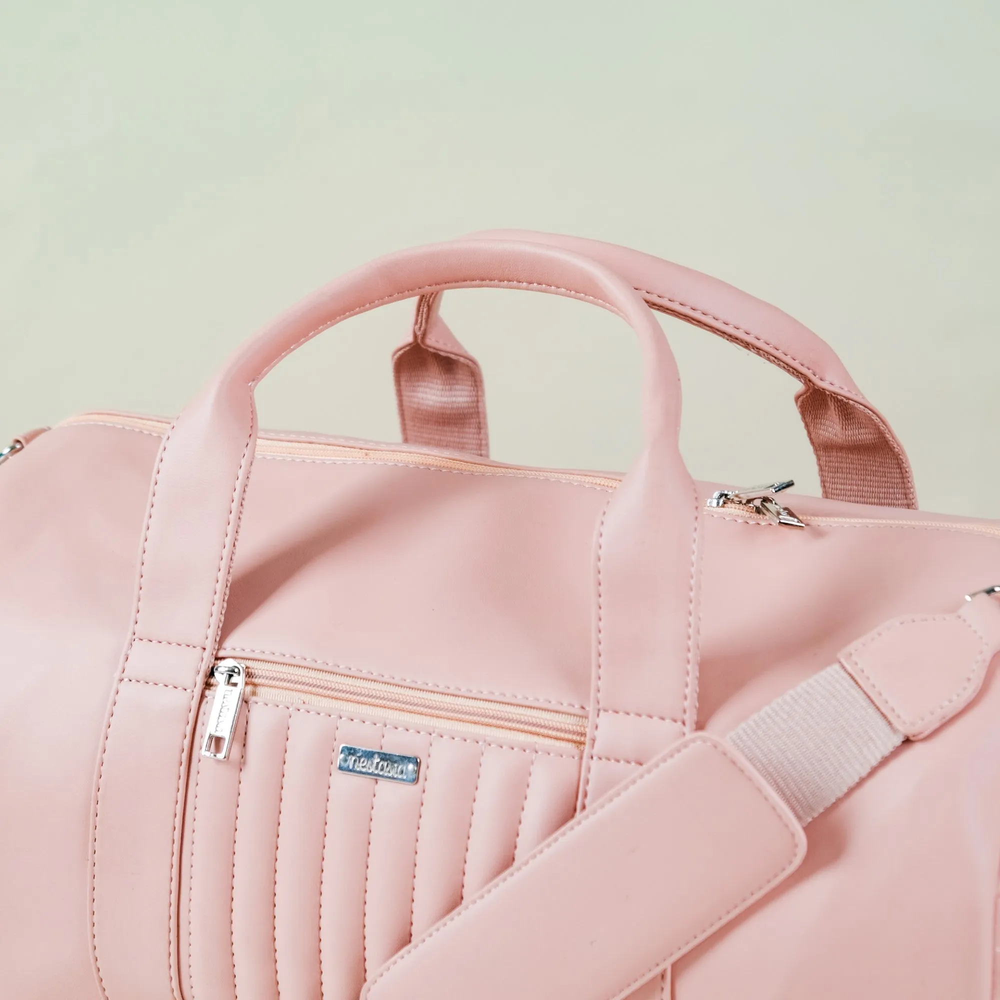 Large Travel Duffel Bag Pink 17x9 Inch