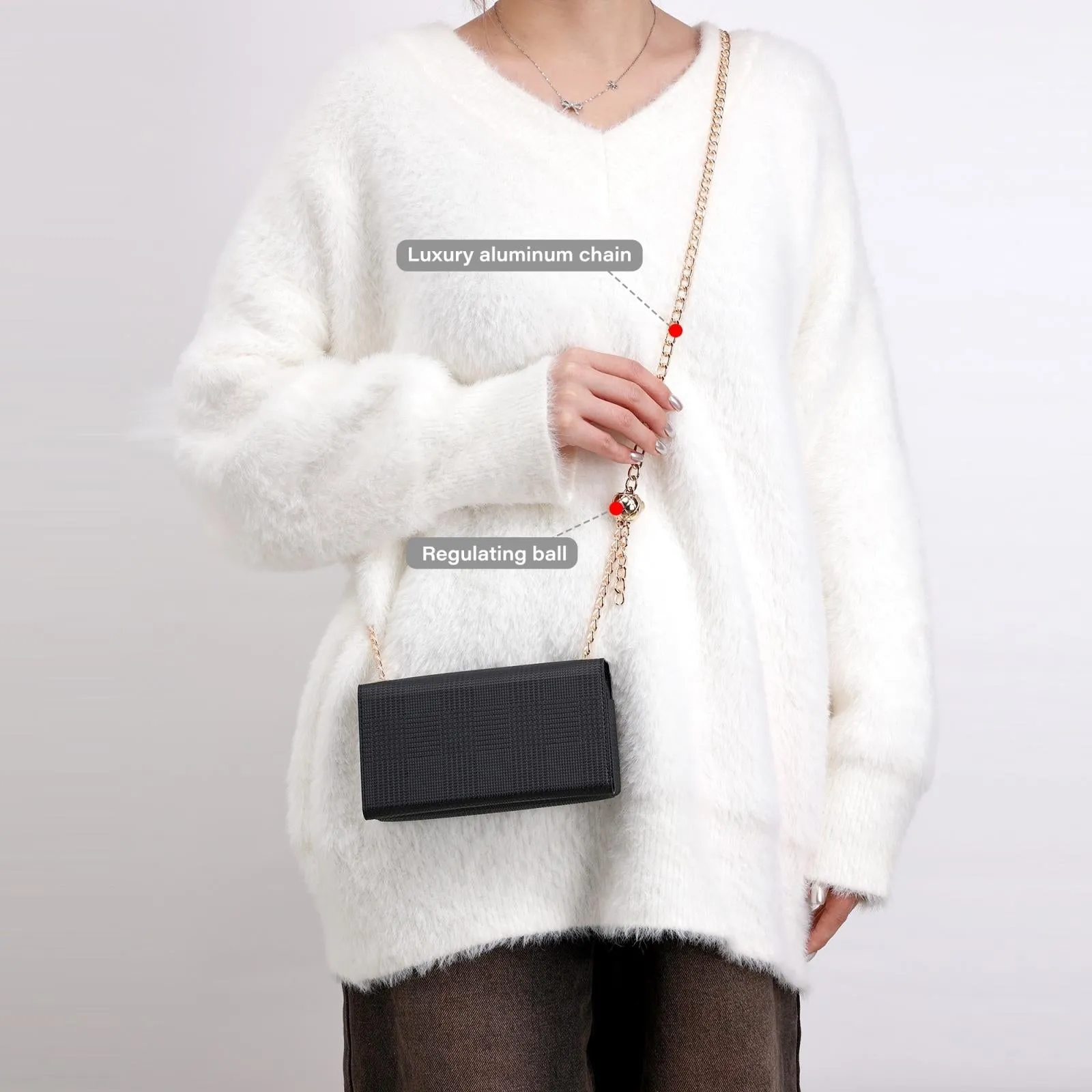 Leather Crossbody Bag With Rfid Protection 20 X 10 X 3.5Cm