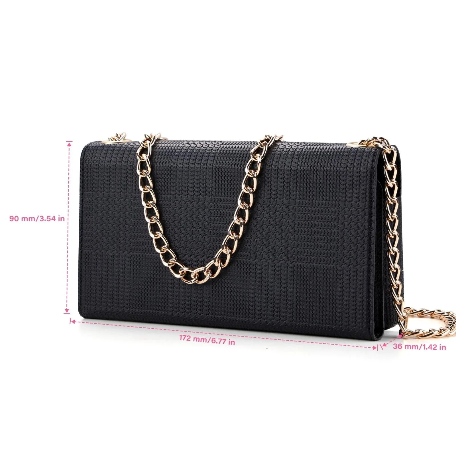 Leather Crossbody Bag With Rfid Protection 20 X 10 X 3.5Cm