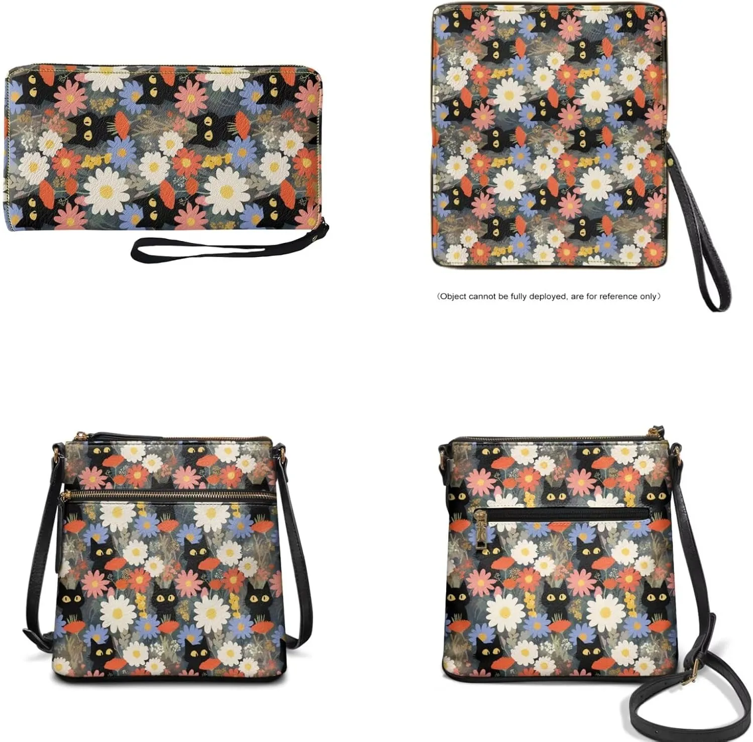 Leather Purses 2Pcs, Fashion Shoulder Bag with Belt Wallet Set of 2 Lightweight & Portable for Independence Day