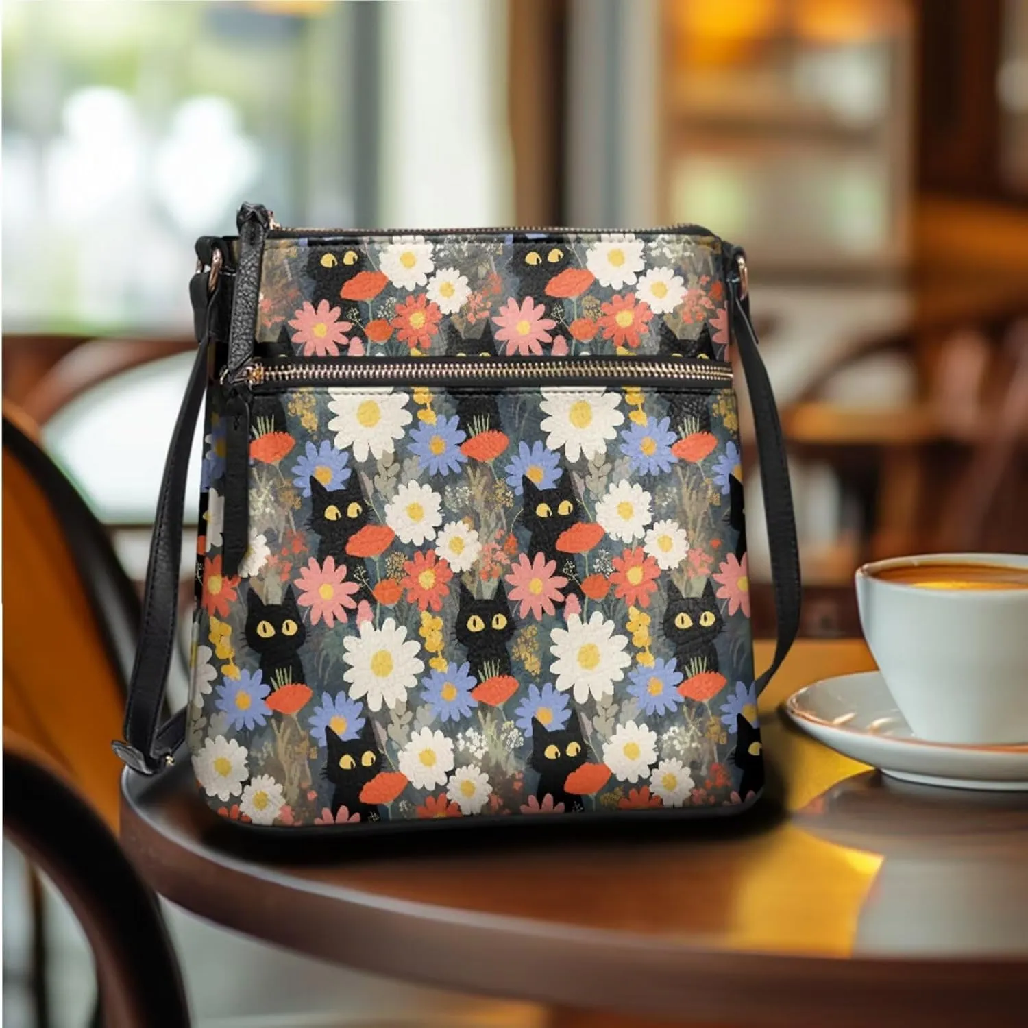 Leather Purses 2Pcs, Fashion Shoulder Bag with Belt Wallet Set of 2 Lightweight & Portable for Independence Day