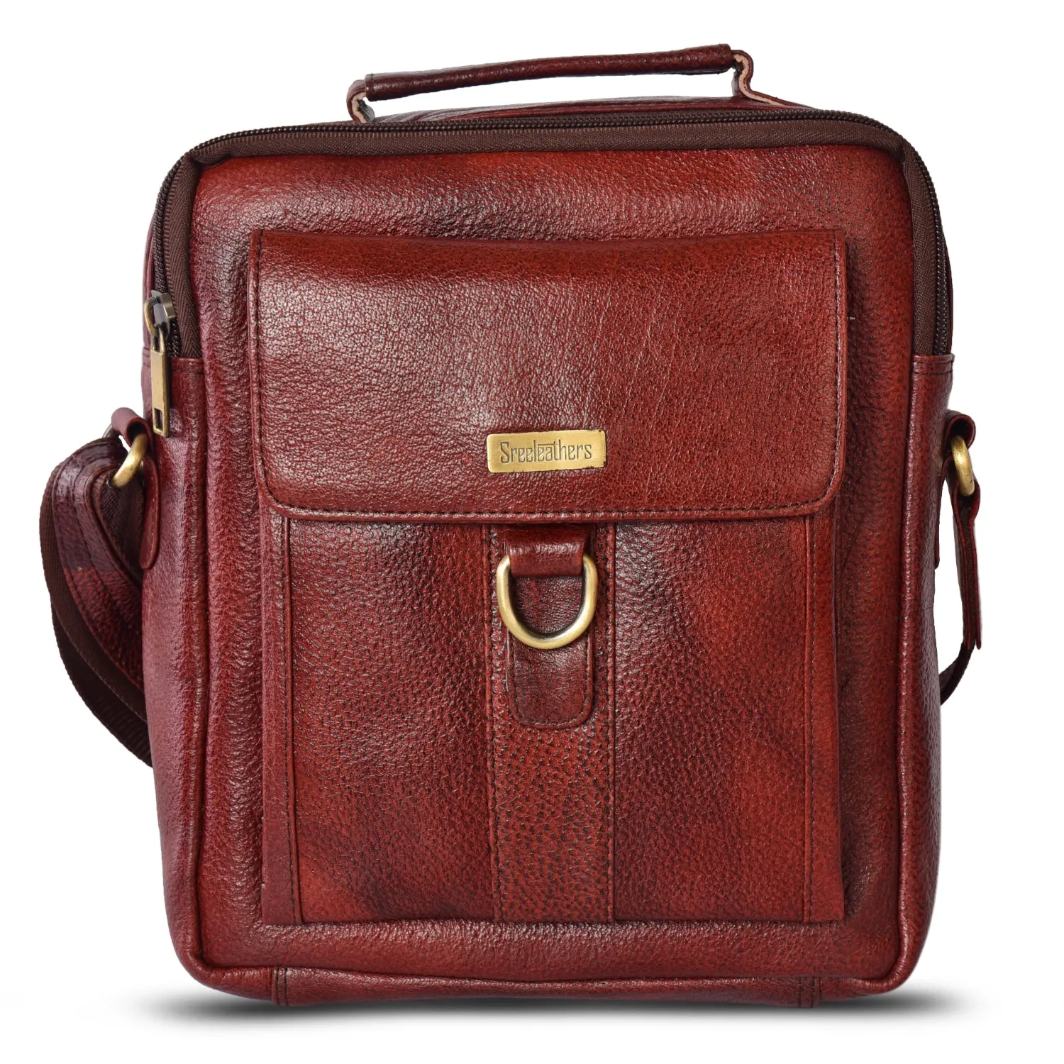LEATHER SLING BAG  998907 (BROWN)