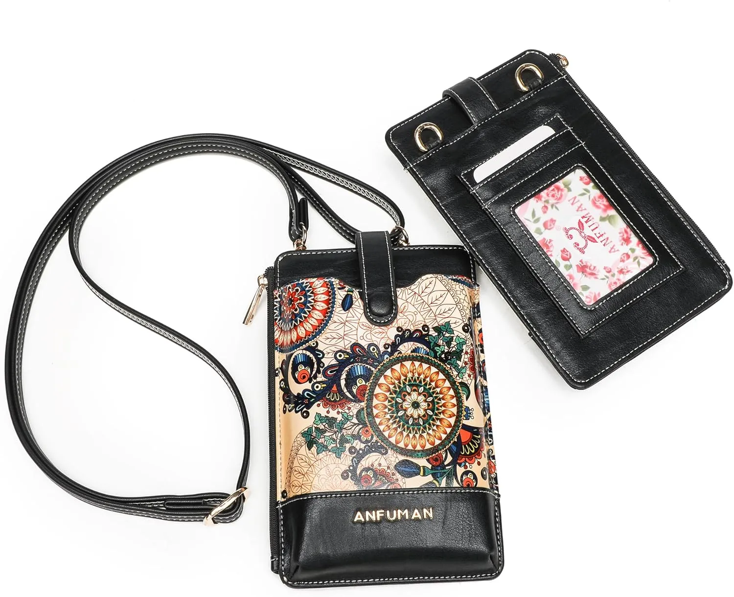 Leather Small Crossbody Bags for Women Designer Cell Phone Bag Wallet Purses Adjustable Strap