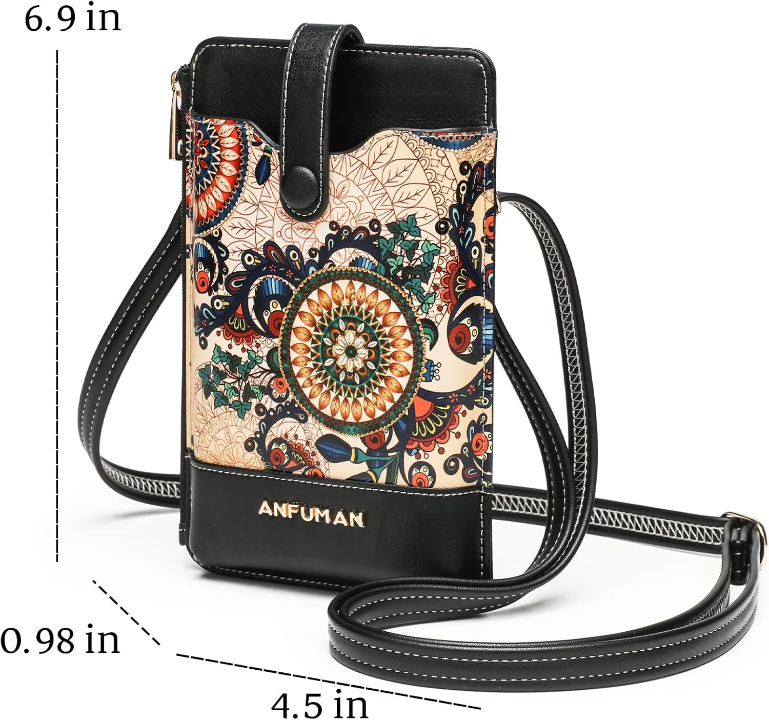 Leather Small Crossbody Bags for Women Designer Cell Phone Bag Wallet Purses Adjustable Strap