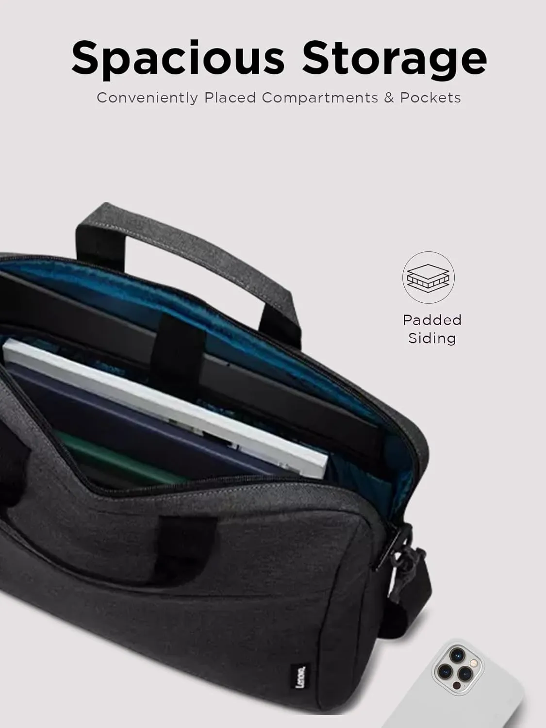 Lenovo Laptop Bag T210, Messenger Shoulder Bag for Laptop or Tablet
