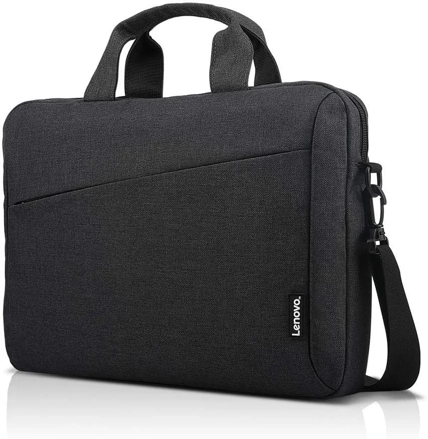 Lenovo Laptop Carrying Case T210 - Blue & Laptop Shoulder Bag T210, 15.6-Inch Laptop or Tablet, Sleek, Durable and Water-Repellent Fabric, Lightweight Toploader, Black