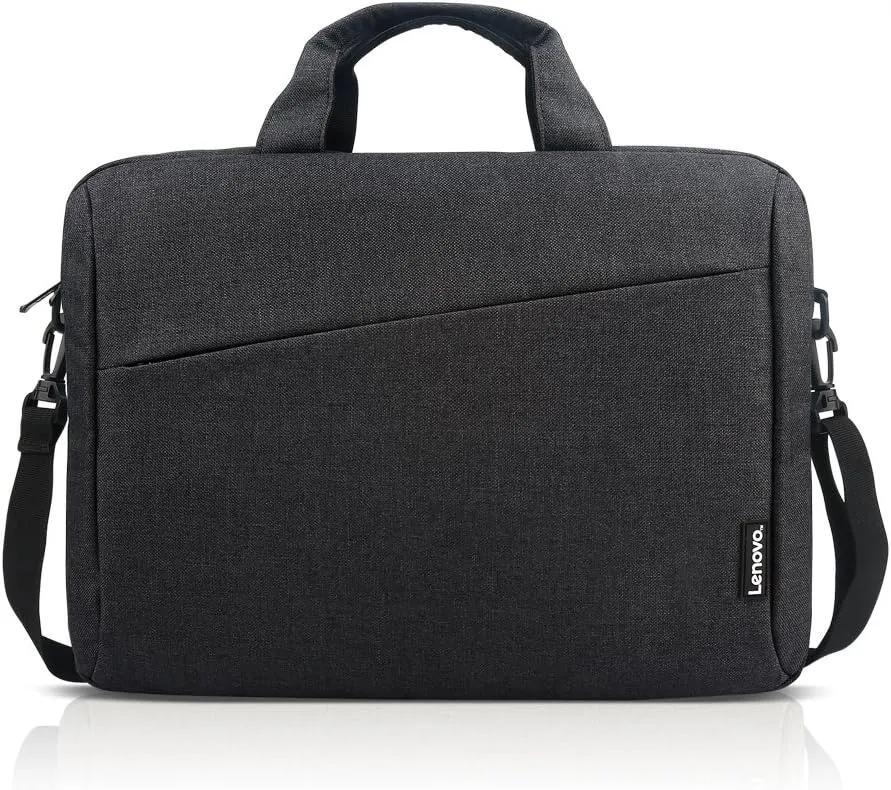Lenovo Laptop Carrying Case T210 - Blue & Laptop Shoulder Bag T210, 15.6-Inch Laptop or Tablet, Sleek, Durable and Water-Repellent Fabric, Lightweight Toploader, Black