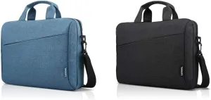 Lenovo Laptop Carrying Case T210 - Blue & Laptop Shoulder Bag T210, 15.6-Inch Laptop or Tablet, Sleek, Durable and Water-Repellent Fabric, Lightweight Toploader, Black