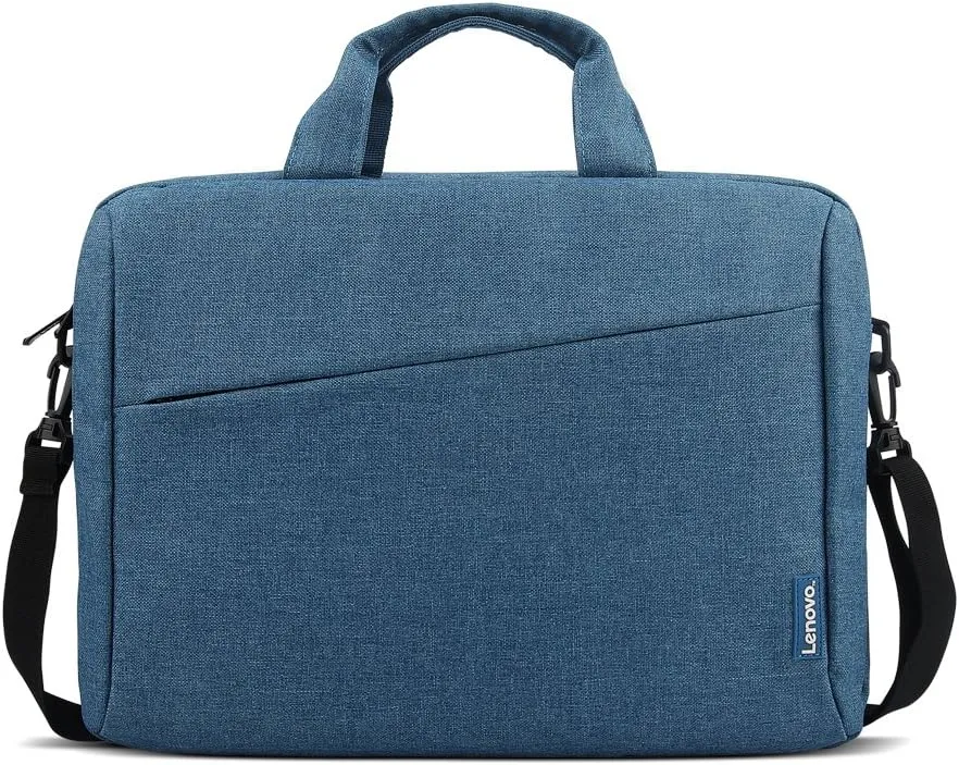Lenovo Laptop Carrying Case T210 - Blue & Laptop Shoulder Bag T210, 15.6-Inch Laptop or Tablet, Sleek, Durable and Water-Repellent Fabric, Lightweight Toploader, Black