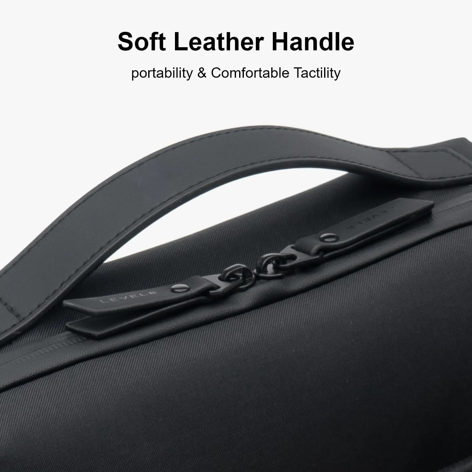 LEVEL8 Travel Toiletry Bag for Men Women, Water Repellent Shaving Bag for Toiletries Accessories, Storage Bags with Divider and Handle, Small/Black