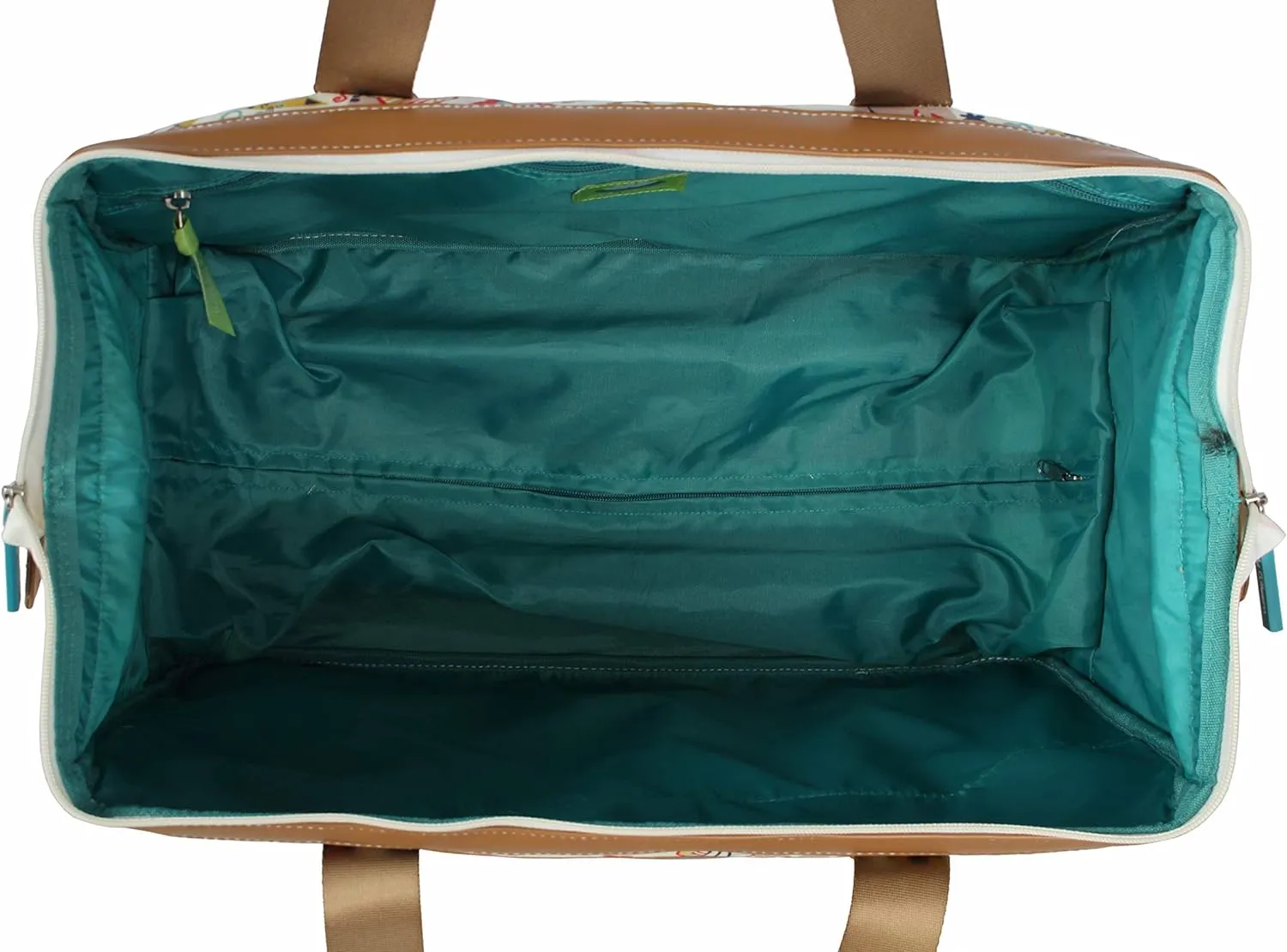 Lily Bloom Pattern 22 Inch Duffel Bag with 2-Rolling Wheels, Weekender Overnight Travel Lightweight Carry-On Suitcase For Women