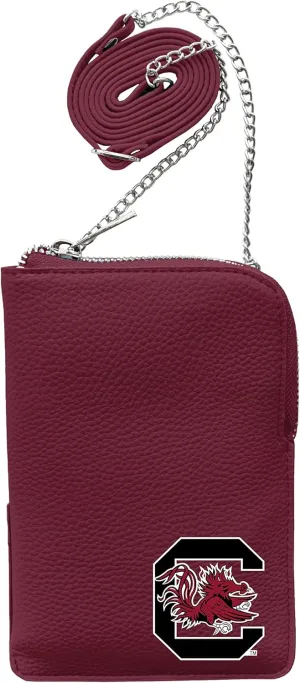Littlearth womens NCAA South Carolina Fighting Gamecocks Pebble Smart Crossbody Purse, Team Color, 7.25” x 5"