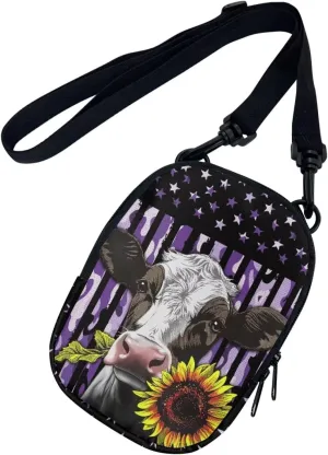 Lotusorchid Sling Cell Phone Purse, Crossbody Mini Wallet Purse Shoulder Handbag with Adjustable Straps