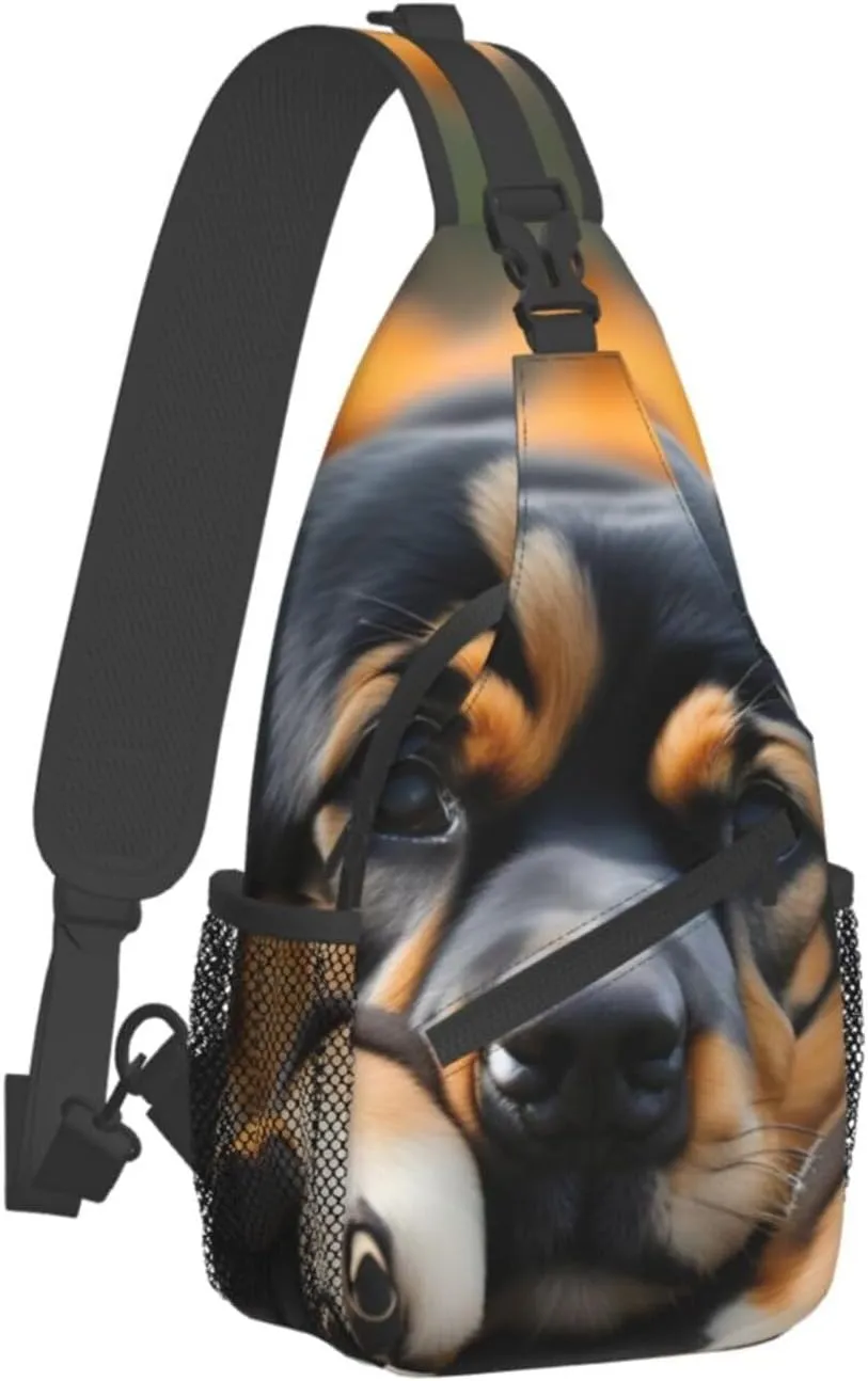 Lover Dog Paw Unisex Casual Diagonal Chest Bag,Multipurpose Crossbody Shoulder Bag Travel Hiking Daypack