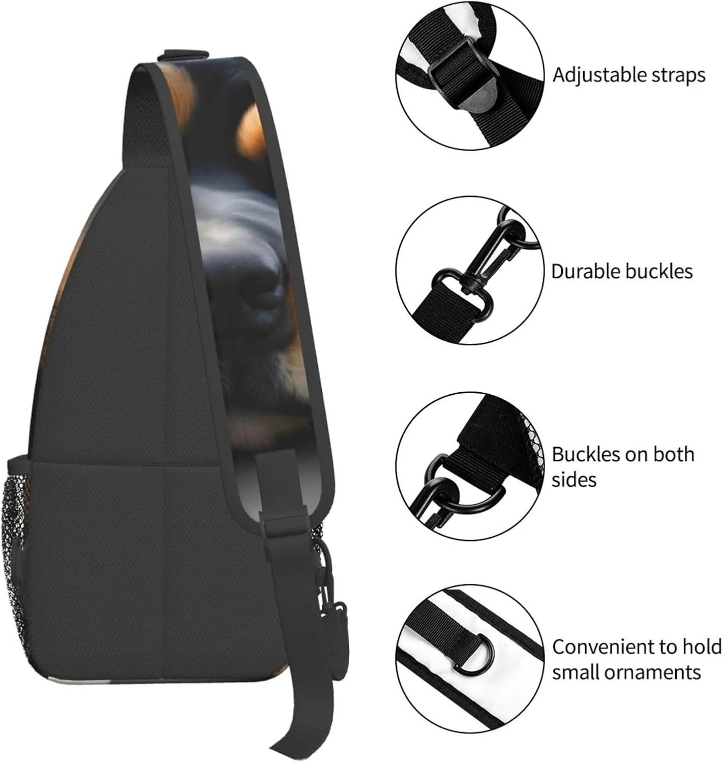 Lover Dog Paw Unisex Casual Diagonal Chest Bag,Multipurpose Crossbody Shoulder Bag Travel Hiking Daypack
