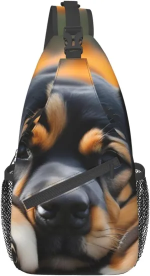 Lover Dog Paw Unisex Casual Diagonal Chest Bag,Multipurpose Crossbody Shoulder Bag Travel Hiking Daypack
