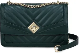 LOVEVOOK Crossbody Bags for Women Leather Quilted Shoulder Bag with Chain Strap Trendy Clutch Satchel Ladies Evening Bag