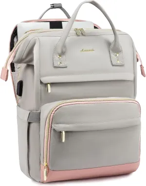 LOVEVOOK Laptop Backpack for Women Purse 15.6 Inch Upgraded Travel Work Backpack Nurse Teacher Bag Large Capacity Computer Backpack with USB Port