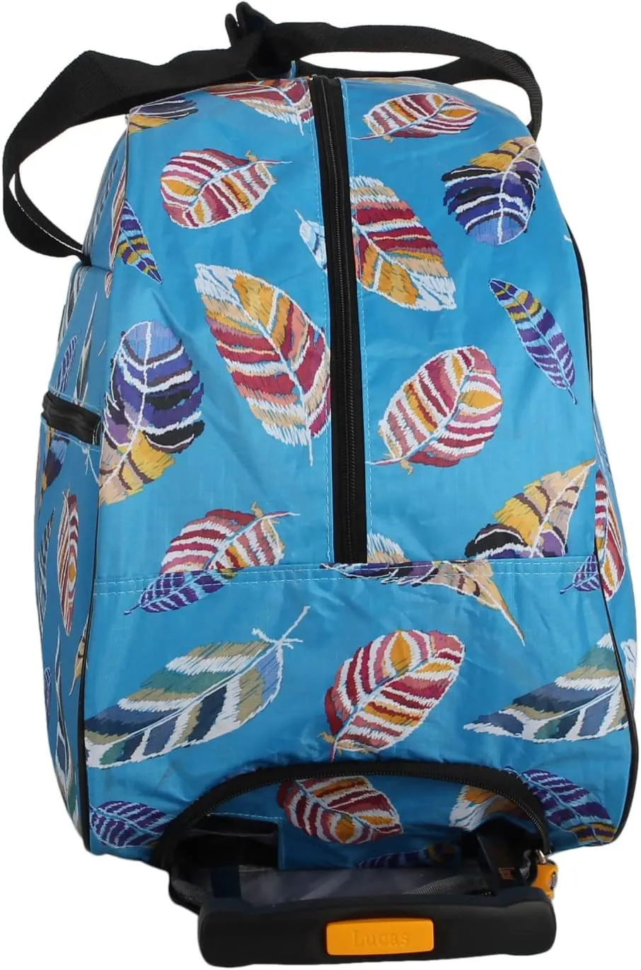 LUCAS Designer Carry On Luggage Collection - Lightweight Pattern 22 Inch Duffel Bag- Weekender Overnight Business Travel Suitcase with 2- Rolling Spinner Wheels (IN FLIGHT TURQUOISE, 22in)