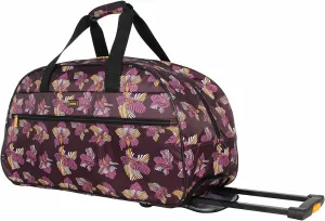 Lucas Designer Carry On Luggage Collection - Lightweight Pattern 22 Inch Duffel Bag- Weekender Overnight Business Travel Suitcase with 2- Rolling Wheels (Poly Purple)