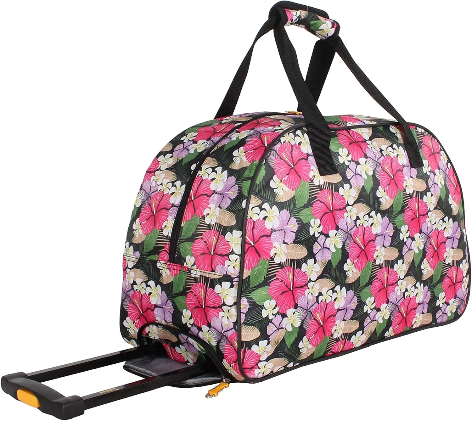 LUCAS Designer Carry On Luggage Collection - Lightweight Pattern 22 Inch Duffel Bag- Weekender Overnight (Tropic, 22in)