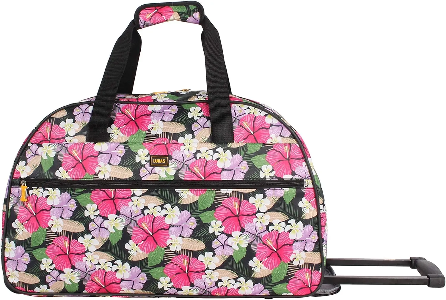 LUCAS Designer Carry On Luggage Collection - Lightweight Pattern 22 Inch Duffel Bag- Weekender Overnight (Tropic, 22in)