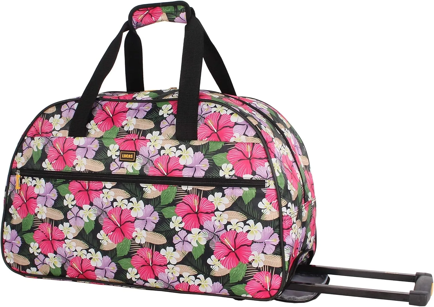 LUCAS Designer Carry On Luggage Collection - Lightweight Pattern 22 Inch Duffel Bag- Weekender Overnight (Tropic, 22in)